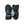 Hestra black and blue insulated winter mittens with adjustable wrist straps