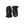 Hestra black wool mittens with grey paw print detail on the palm