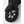 Hestra black wool mitten with embroidered grey paw print detail