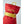 Red Hestra mitten cuff with yellow strap and pull loop