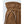 Brown suede Hestra glove cuff with embossed logo