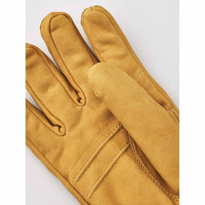 Tan leather work glove showing palm and finger detail