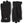 Pair of black Hestra suede gloves with snap button closure and ribbed cuffs