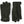 Hestra dark green leather gloves with snap button closure