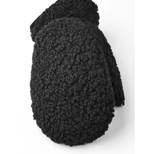Black sherpa fleece mitten