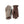 Hestra brown leather and beige knit gloves