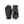 Hestra black leather and grey knit gloves