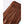 Brown suede Hestra glove with decorative stitching on the back