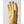 Hestra tan leather glove with a dark grey cuff