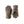 Hestra brown suede leather gloves with decorative stitching on the back