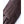 Close up of dark brown Hestra leather glove with decorative stitching on the back