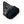 Black leather glove with black shearling cuff