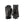 Pair of black leather gloves with stitched detailing