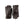 Hestra dark brown leather gloves shown from front and back