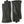 Hestra black leather gloves with stitched detailing