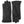 Hestra black leather gloves with decorative stitching