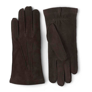 Hestra dark brown suede gloves