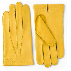 Hestra yellow leather gloves