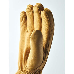 Tan leather work glove with textured finish
