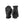 Pair of black leather gloves with zippered cuffs