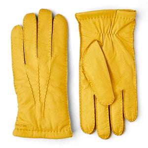 Hestra yellow leather gloves