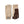 Beige knit Hestra gloves with brown leather palms and ribbed cuffs