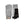 Hestra grey knit gloves with black leather palms and ribbed cuffs