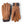 Hestra tan leather gloves with grey ribbed cuffs