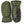 Hestra olive green quilted mittens with dark brown leather palm details