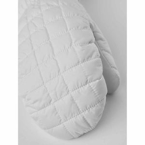 White Hestra quilted mitten