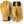 Hestra tan leather gloves with black cuffs and velcro wrist straps