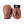 Pair of Hestra brown leather mittens with black wrist cuffs