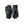Hestra black leather ski gloves with velcro wrist straps