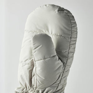 Light grey Hestra quilted insulated mitten