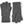 Pair of grey Hestra wool knit gloves with ribbed cuffs
