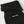 Black Hestra knit glove cuff with ribbed texture and brand label