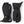 Hestra black three finger ski mittens with leather palms and adjustable wrist straps