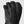 Black leather and fabric winter glove