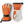 Hestra orange and white ski gloves with black wrist straps