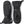 Pair of black Hestra leather and fabric mittens with adjustable wrist straps