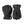 Hestra black leather and fabric winter gloves