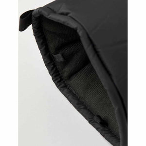Close up of the black interior lining and cuff of a Hestra glove