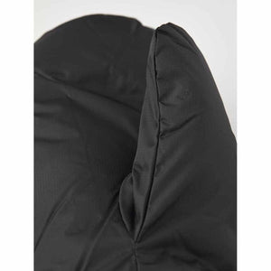Close up of black Hestra mitten fabric