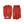Hestra rust orange knit wool gloves with ribbed cuffs and branded patch