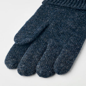 Hestra navy blue wool knit glove