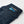 Hestra navy blue ribbed knit wool glove with mountain graphic patch