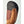 Multi-toned brown and black leather mitten with gathered elastic wrist