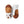 Hestra leather mittens in brown and white color block design