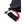 Hestra black glove cuff with red branded pull tab and adjustable drawstring