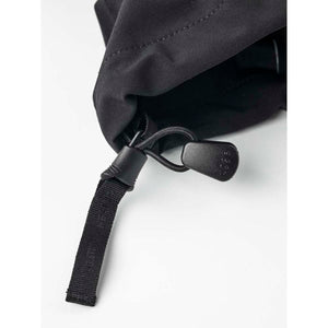 Hestra black glove cuff with adjustable drawstring cord lock